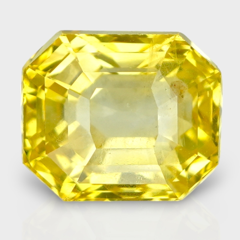 5.32 Cts. Yellow Sapphire 9.35x7.96mm Step Cut Octagon Shape AA+ Grade Loose Gemstone - Total 1 Pc.