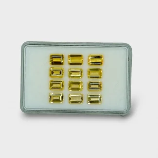 11.17 Cts. Yellow Beryl 7x5mm Step Cut Octagon Shape AAA Grade Gemstones Parcel - Total 12 Pc.