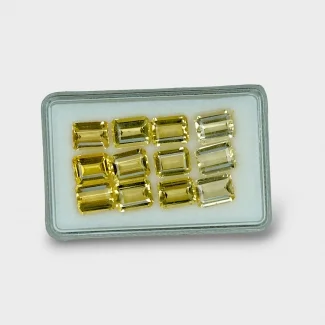 24.54 Cts. Yellow Beryl 9x7mm Step Cut Octagon Shape AAA Grade Gemstones Parcel - Total 12 Pc.