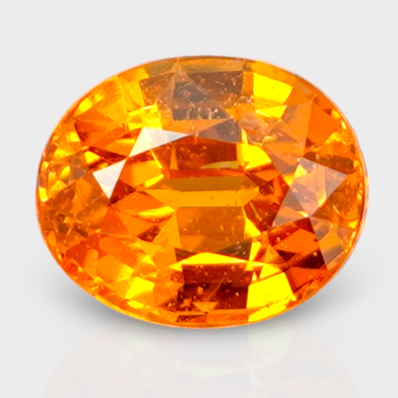 1.82 Cts. Spessartite Garnet 7.35x6.06mm Faceted Oval Shape AA+ Grade Loose Gemstone - Total 1 Pc.