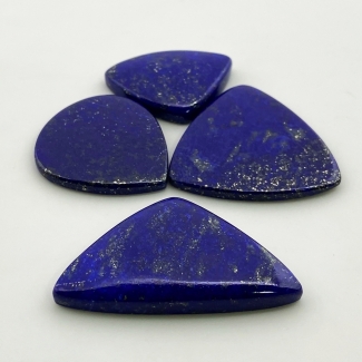 125.55 Cts. Lapis Lazuli 29.45-45Cts. Smooth Mix Shape AAA Grade Cabochons Parcel - Total 4 Pc.