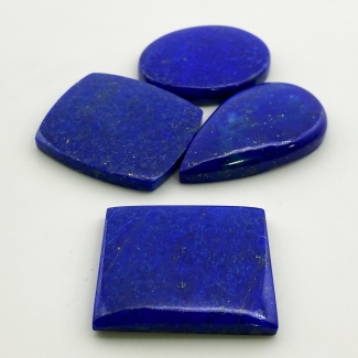 261.1 Cts. Lapis Lazuli 60.80-70Cts. Smooth Mix Shape AAA Grade Cabochons Parcel - Total 4 Pc.