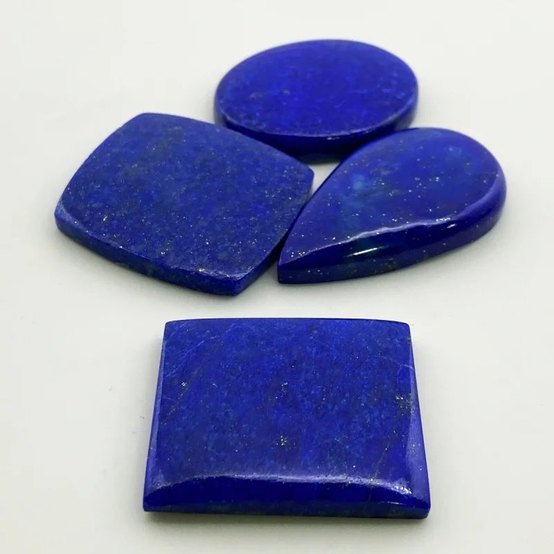 261.1 Cts. Lapis Lazuli 60.80-70Cts. Smooth Mix Shape AAA Grade Cabochons Parcel - Total 4 Pc.