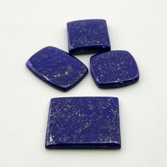 158.45 Cts. Lapis Lazuli 29.80-51.80Cts. Smooth Mix Shape AAA+ Grade Cabochons Parcel - Total 4 Pc.
