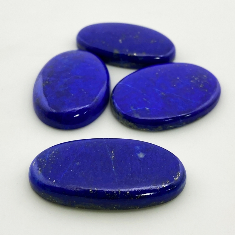 159.5 Cts. Lapis Lazuli 31x22-38x19mm Smooth Oval Shape AAA Grade Cabochons Parcel - Total 4 Pc.