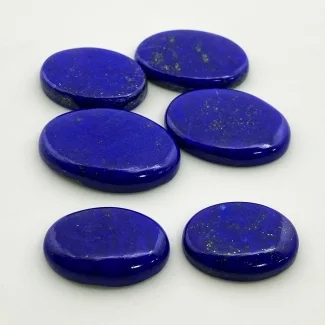 207.75 Cts. Lapis Lazuli 24x18-34x23mm Smooth Oval Shape AAA Grade Cabochons Parcel - Total 6 Pc.