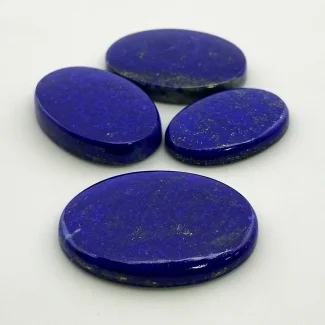 140.3 Cts. Lapis Lazuli 26x22-34x19mm Smooth Oval Shape AAA Grade Cabochons Parcel - Total 4 Pc.