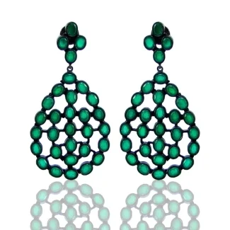 Hydro Emerald 925 Sterling Silver Earrings