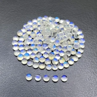 23.3 Cts. Rainbow Moonstone 3mm Smooth Round Shape AA+ Grade Cabochons Parcel - Total 155 Pc.