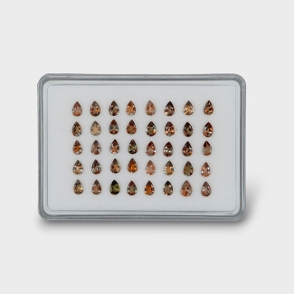 15.32 Cts. Andalusite 6x4mm Faceted Pear Shape AA+ Grade Gemstones Parcel - Total 40 Pc.