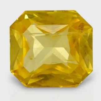 9.57 Cts. Yellow Sapphire 11.36x12.25mm Step Cut Octagon Shape AAA Grade Loose Gemstone - Total 1 Pc.