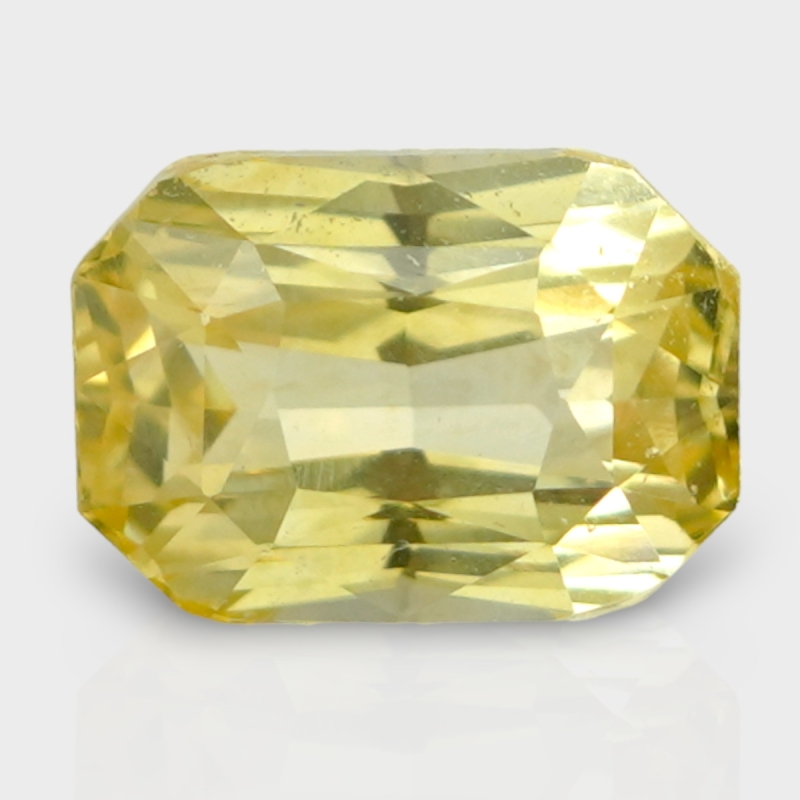 4.03 Cts. Yellow Sapphire 6.80x9.63mm Step Cut Octagon Shape AAA Grade Loose Gemstone - Total 1 Pc.