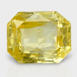 9.13 Cts. Yellow Sapphire 12.43x10.07mm Step Cut Octagon Shape AA+ Grade Loose Gemstone - Total 1 Pc.