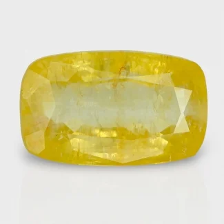 9.37 Cts. Yellow Sapphire 14.60x8.96mm Faceted Cushion Shape A+ Grade Loose Gemstone - Total 1 Pc.