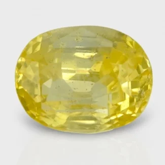 12.07 Cts. Yellow Sapphire 13.97X10.97mm Faceted Oval Shape A+ Grade Loose Gemstone - Total 1 Pc.