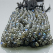 Labradorite 4.5-6mm Faceted Rondelle A Gemstone Beads Strand - 170589