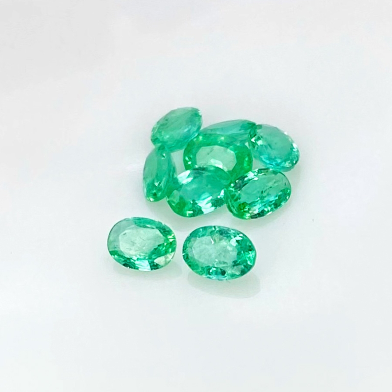 Emerald 5x3-5.5x4mm Faceted Oval A Grade Gemstones Parcel - 152367