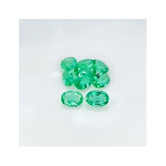 Emerald 5x3-5.5x4mm Faceted Oval A Grade Gemstones Parcel - 152367