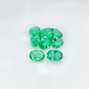Emerald 5x3-5.5x4mm Faceted Oval A Grade Gemstones Parcel - 152367
