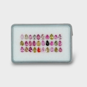 5.8 Cts. Multi Color Tourmaline 4x3mm Faceted Pear Shape A+ Grade Gemstones Parcel - Total 30 Pc.