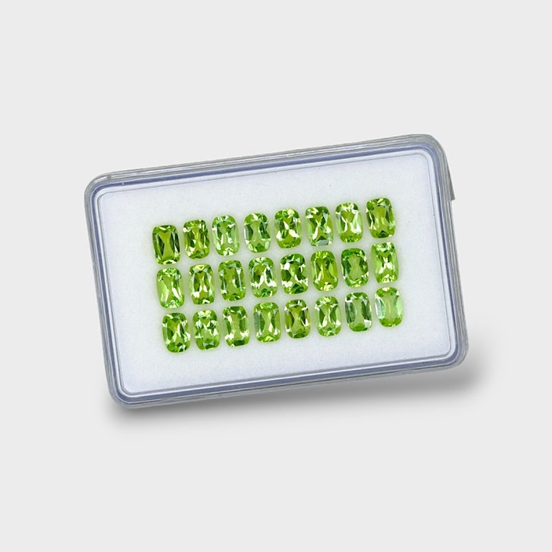 Peridot 6x4mm Faceted Cushion AA Gemstones Parcel - 180186