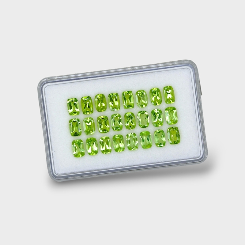Peridot 6x4mm Faceted Cushion AA Gemstones Parcel - 180168