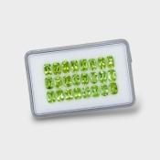 Peridot 6x4mm Faceted Cushion AA Gemstones Parcel - 180168