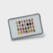 Multi Color Tourmaline 4x3-5x3mm Faceted Pear A+ Gemstones Parcel - 180227