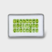 14.08 Cts. Peridot 6x4mm Faceted Cushion Shape AA Grade Gemstones Parcel - Total 24 Pc.