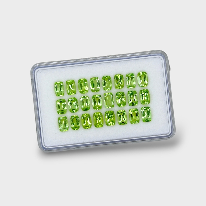 Peridot 6x4mm Faceted Cushion AA+ Gemstones Parcel - 180164