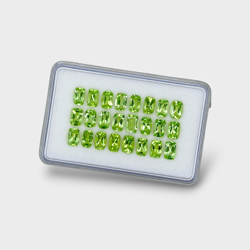 Peridot 6x4mm Faceted Cushion AA+ Gemstones Parcel - 180164