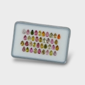 Multi Color Tourmaline 5x3mm Faceted Pear A+ Gemstones Parcel - 180228