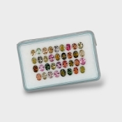 Multi Color Tourmaline 4x3-5x4mm Faceted Oval A+ Gemstones Parcel - 180222