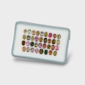 Multi Color Tourmaline 4x3-5x4mm Faceted Oval A+ Gemstones Parcel - 180222