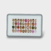 7.53 Cts. Multi Color Tourmaline 4x3mm Faceted Oval Shape AA Grade Gemstones Parcel - Total 40 Pc.