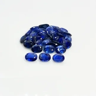 37.99 Cts. Kyanite 7x5mm Faceted Oval Shape B Grade Gemstones Parcel - Total 36 Pc.