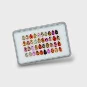 Multi Color Tourmaline 5x3mm Faceted Pear AA Gemstones Parcel - 180224