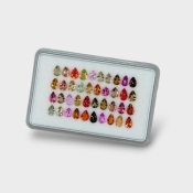 Multi Color Tourmaline 5x3mm Faceted Pear AA Gemstones Parcel - 180224