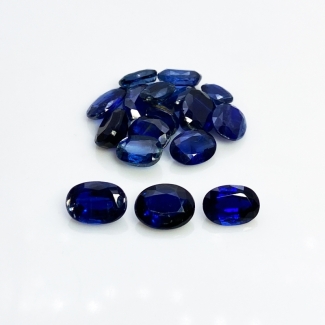 32.2 Cts. Kyanite 5X7-7X9mm Faceted Oval Shape B Grade Gemstones Parcel - Total 17 Pc.