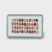 7.95 Cts. Multi Color Tourmaline 4x3mm Faceted Pear Shape AA Grade Gemstones Parcel - Total 44 Pc.