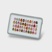 Multi Color Tourmaline 4x3mm Faceted Pear AA Gemstones Parcel - 180216