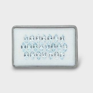 8.68 Cts. Aquamarine 8x4mm Faceted Marquise Shape A+ Grade Gemstones Parcel - Total 22 Pc.