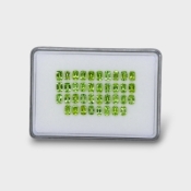 19.98 Cts. Peridot 6x4mm Faceted Cushion Shape AA Grade Gemstones Parcel - Total 38 Pc.