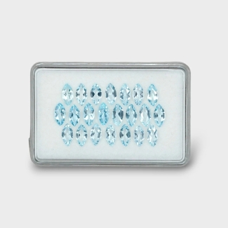 8.47 Cts. Aquamarine 8x4mm Faceted Marquise Shape AA Grade Gemstones Parcel - Total 22 Pc.