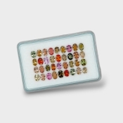 Multi Color Tourmaline 4x3-5x3mm Faceted Oval AA Gemstones Parcel - 180220