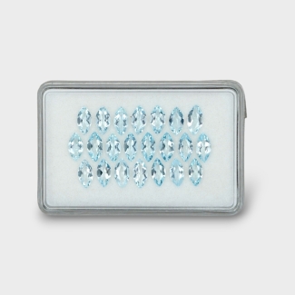 8.56 Cts. Aquamarine 8x4mm Faceted Marquise Shape AA Grade Gemstones Parcel - Total 22 Pc.