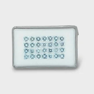 9.37 Cts. Aquamarine 4mm Step Cut Square Shape A+ Grade Gemstones Parcel - Total 28 Pc.