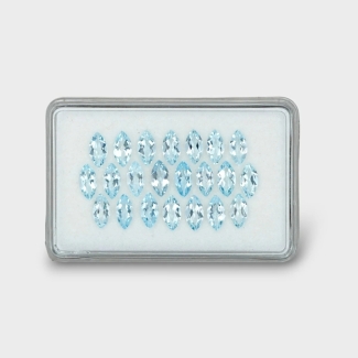 9.51 Cts. Aquamarine 8x4mm Faceted Marquise Shape AA Grade Gemstones Parcel - Total 22 Pc.