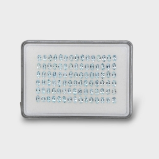 17.39 Cts. Aquamarine 5x3mm Faceted Oval Shape A Grade Gemstones Parcel - Total 90 Pc.