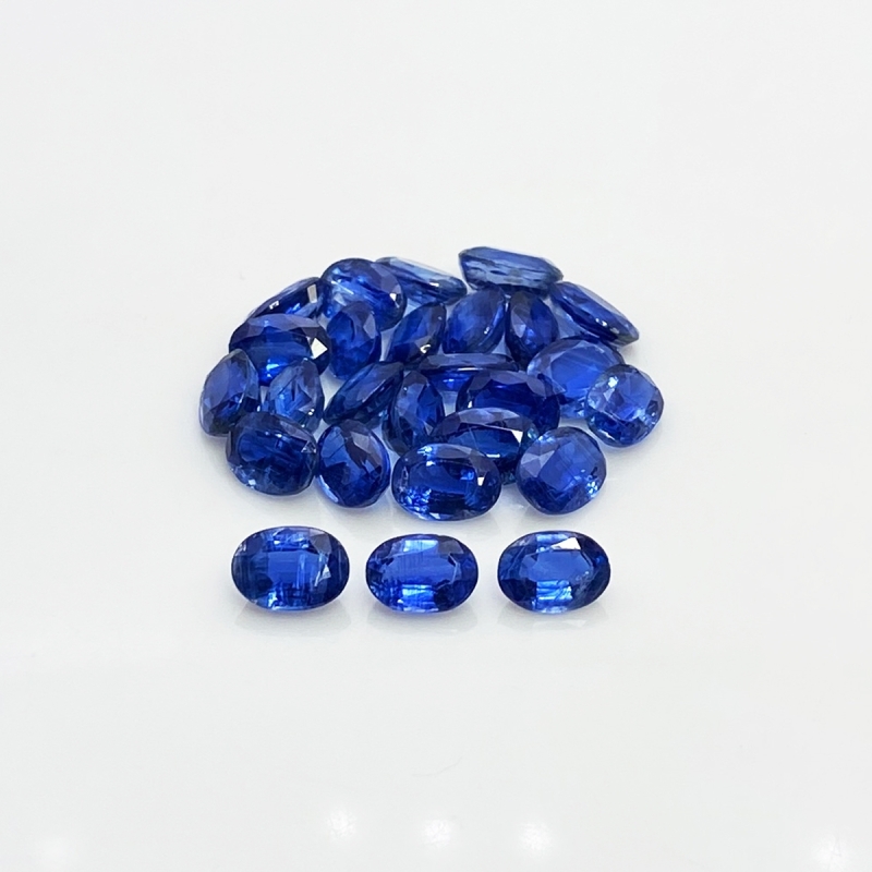 27.8 Cts. Kyanite 7x5mm Faceted Oval Shape A Grade Gemstones Parcel - Total 26 Pc.